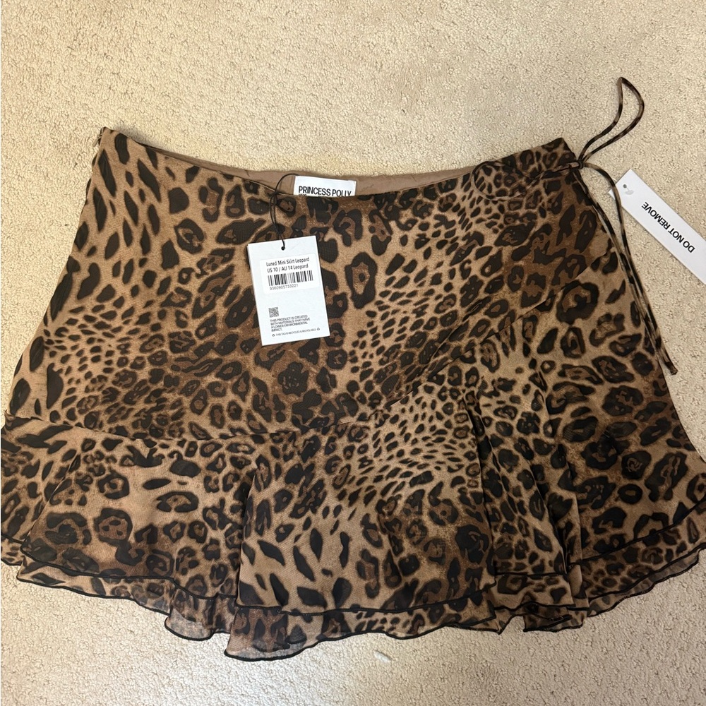 Princess Polly Animal Print Mini Skirt